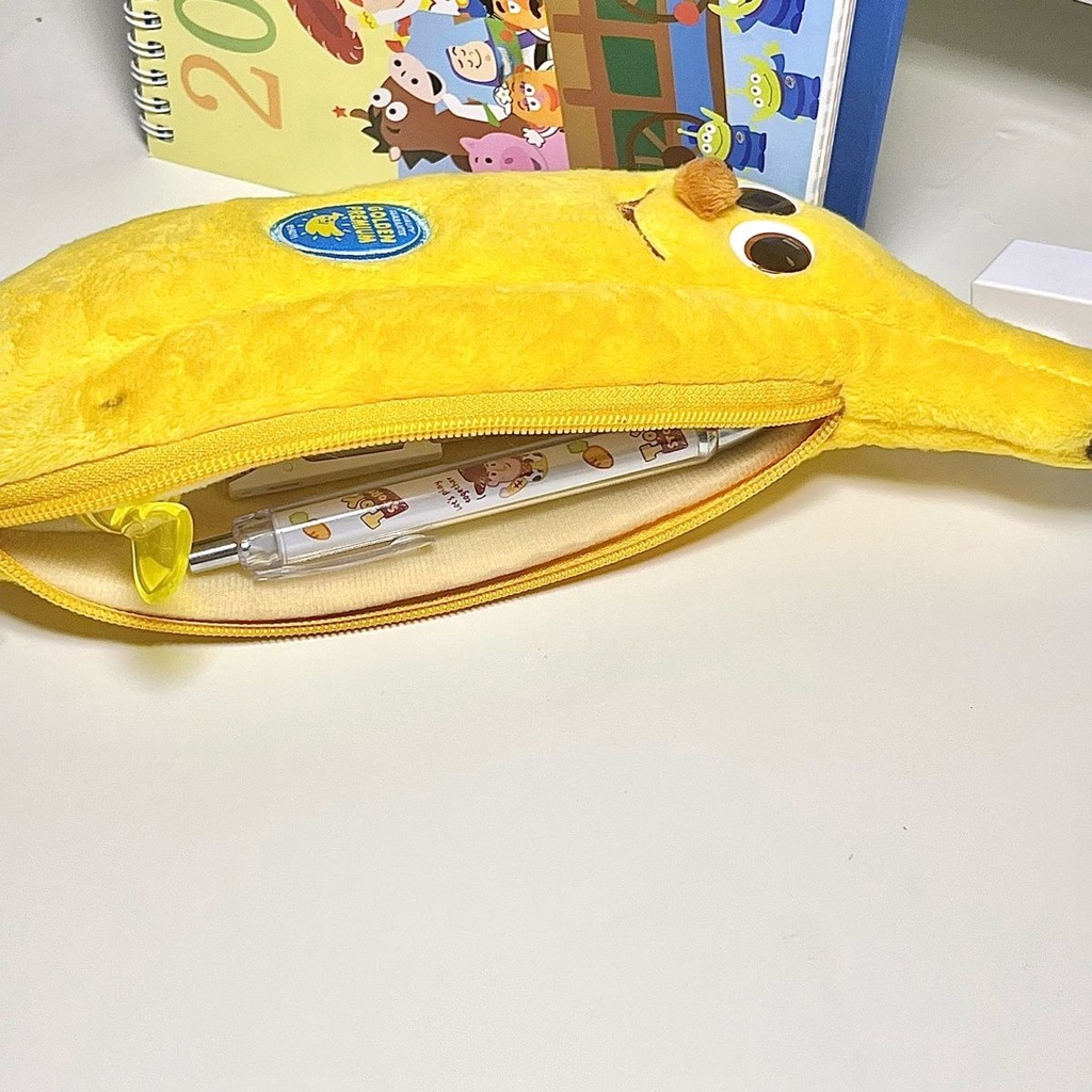 Túi Đựng Bút Hình Quả Chuối Hoạt Hình Nhồi Bông Dễ Thương