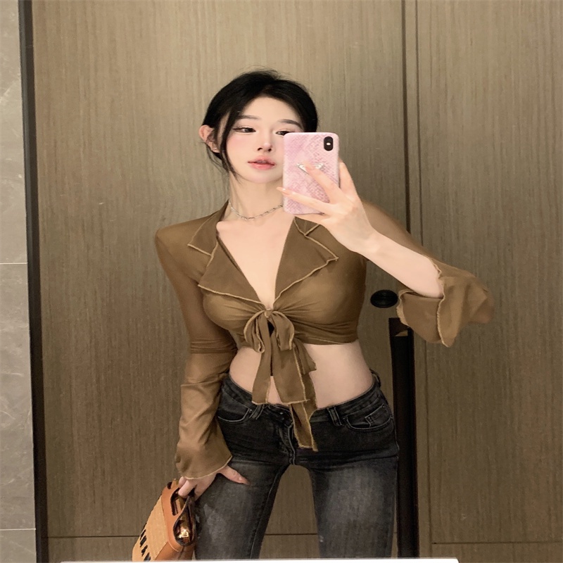 Áo Sơ Mi Tay Dài Ôm Eo Chống Nắng Thời Trang Mùa Hè Cho Nữ