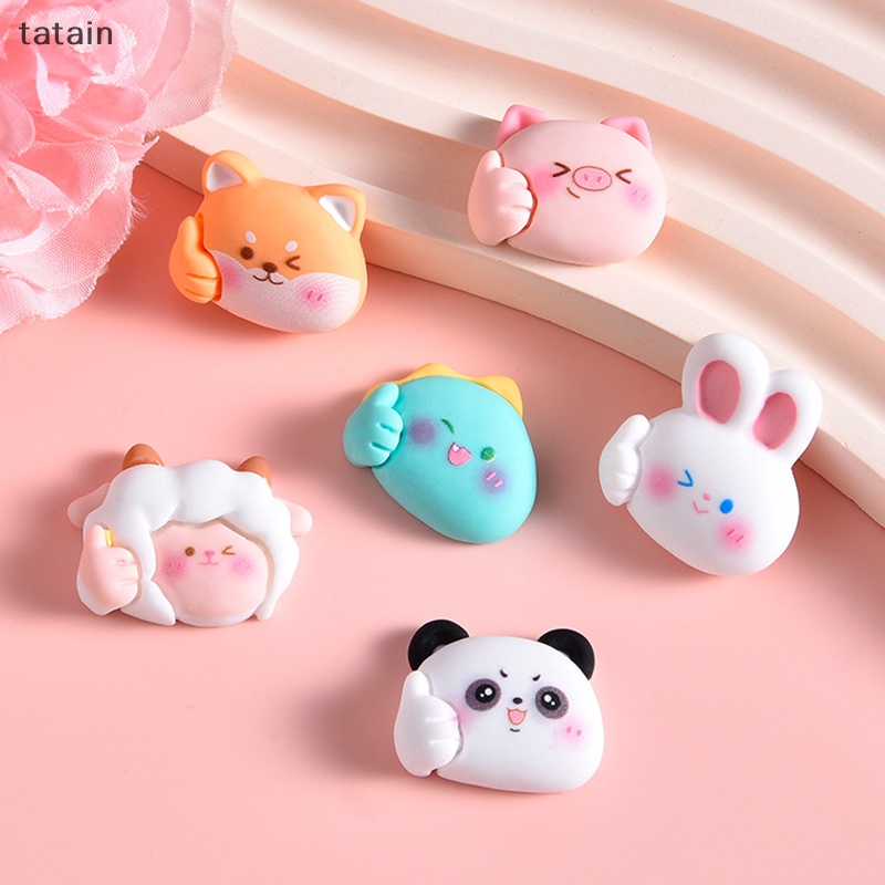 Set 10 Tượng Động Vật Hoạt Hình Mini Bằng Nhựa Resin Trang Trí Ốp Điện Thoại