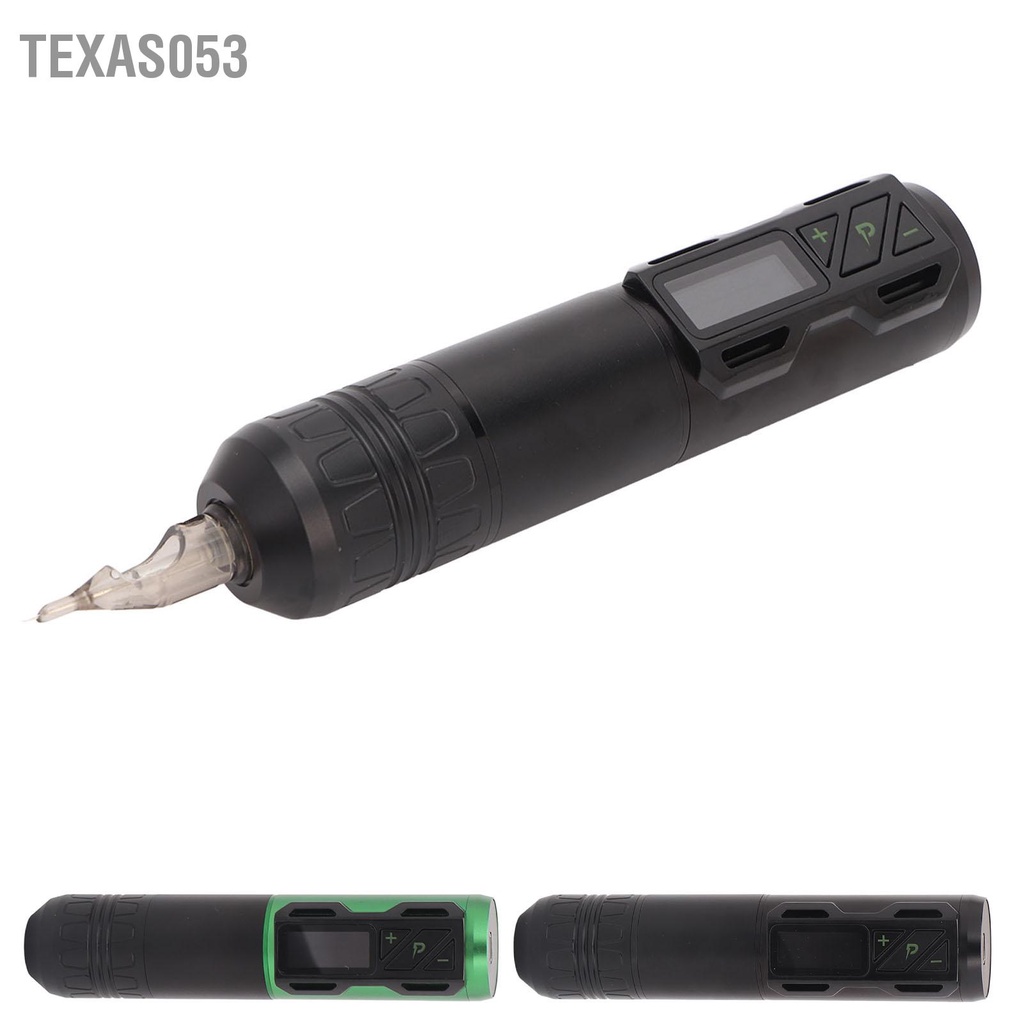 [Hàng Sẵn] Máy Xăm Pen không dây Shader 1800mAh HD Màn hình LED sạc USB Có Thể Xoay Được【Texas053】