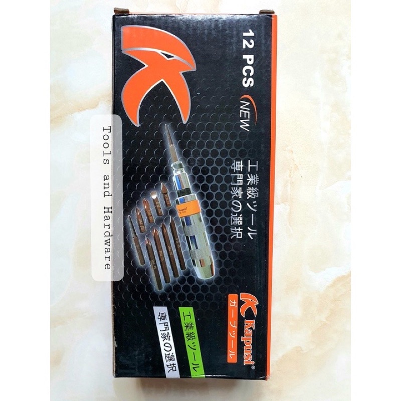 Bộ tô vít đóng tự động đảo chiều Kapusi Japan 12 chi tiết