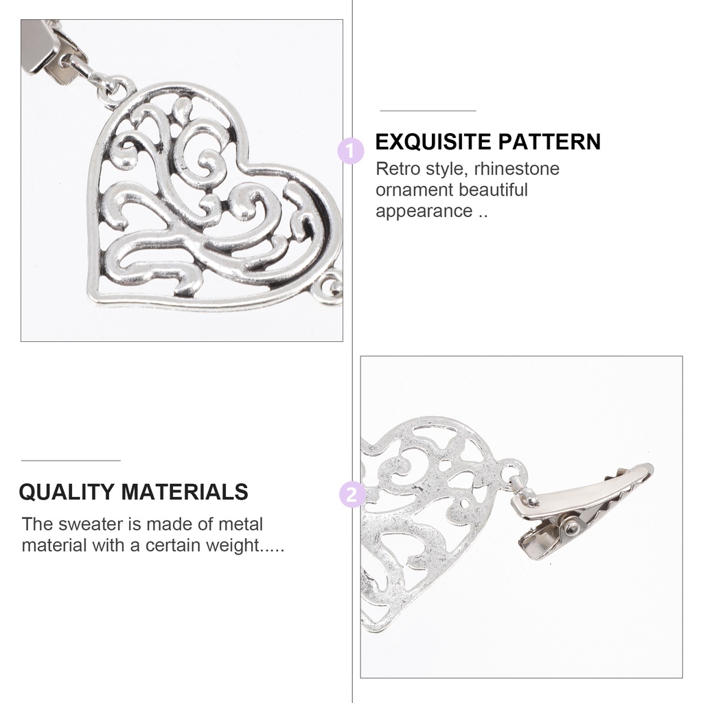 Set 4 Kẹp Khăn Choàng Lụa Hình Trái Tim