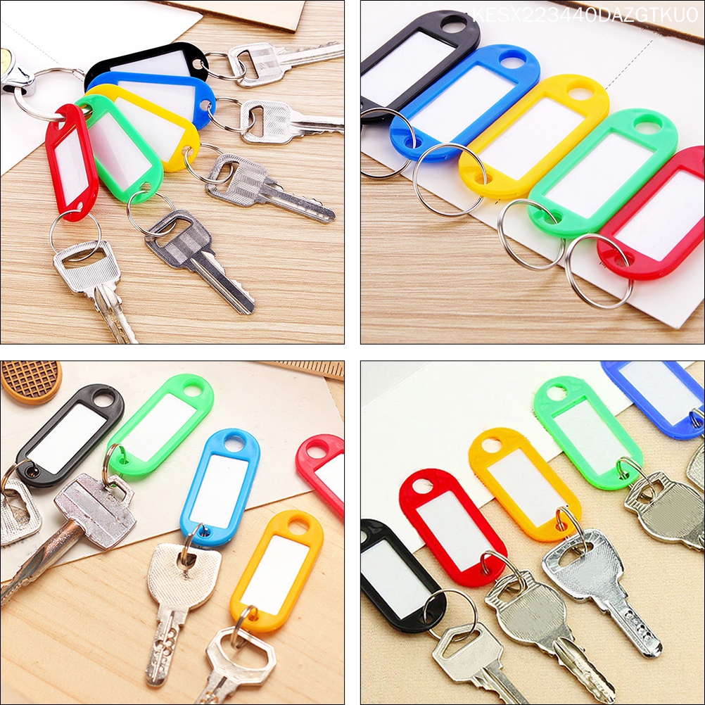 Set 50 Thẻ Tên Bằng Nhựa Gắn Móc Khóa Tiện Lợi