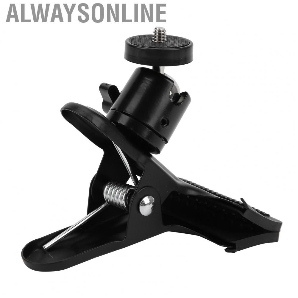 Alwaysonline Clamp Holder Mount Tripod 360 Degree Rotatable Ball Head 1/4in Screw