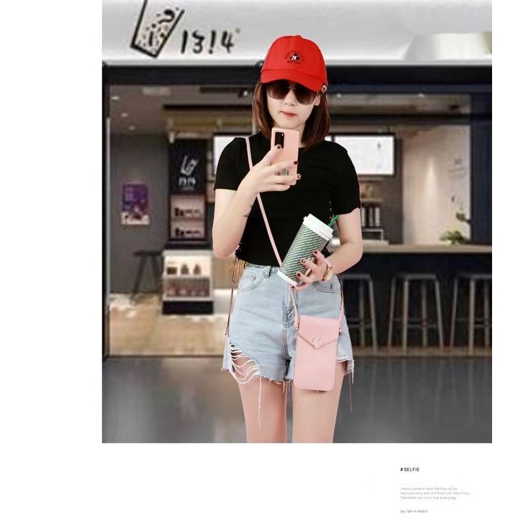 Túi Đeo Chéo Đựng Điện Thoại Thiết Kế Đơn Giản Có Thể Chạm Màn Hình Cảm Ứng Thời Trang Phong Cách Hàn