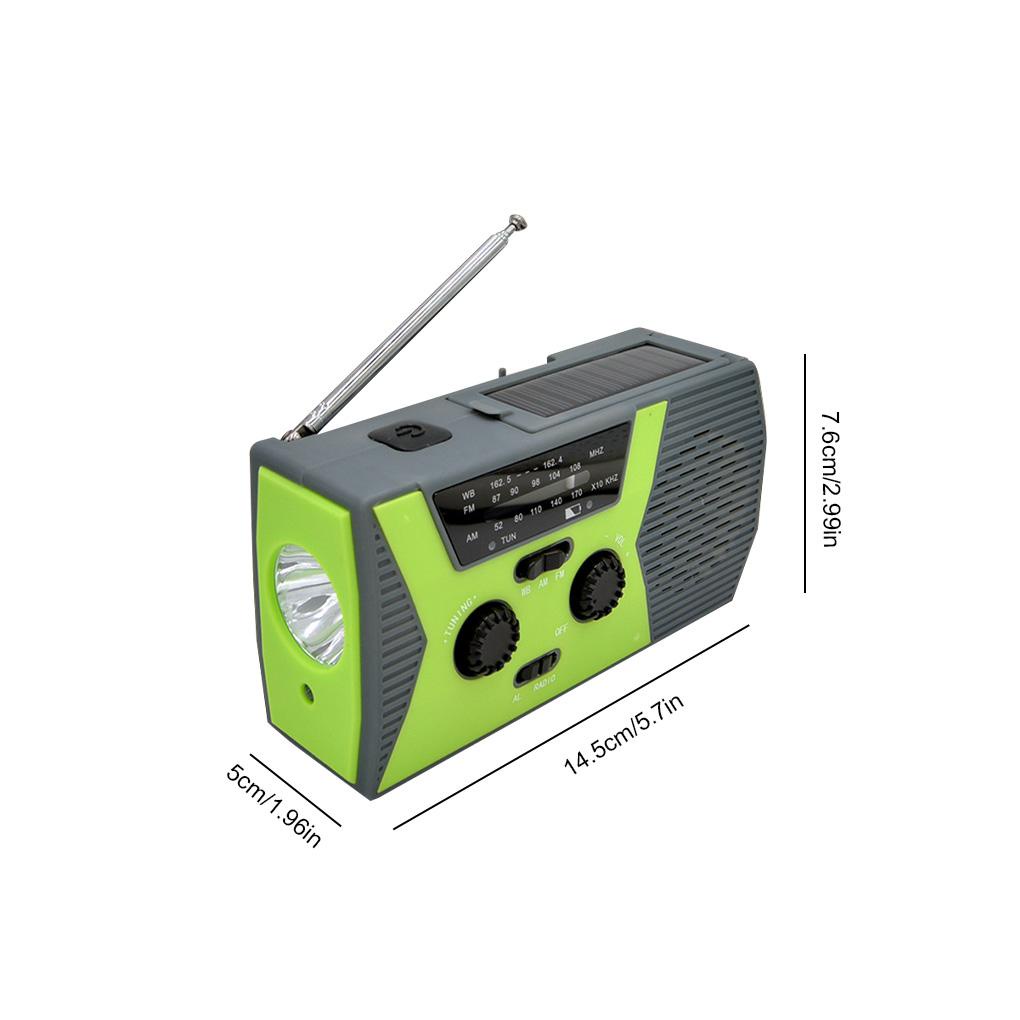 Đèn Pin LED IPX3 Tích Hợp Radio Năng Lượng Mặt Trời Chống Thấm Nước Đa Năng Kèm Sạc Điện Thoại Tiện
