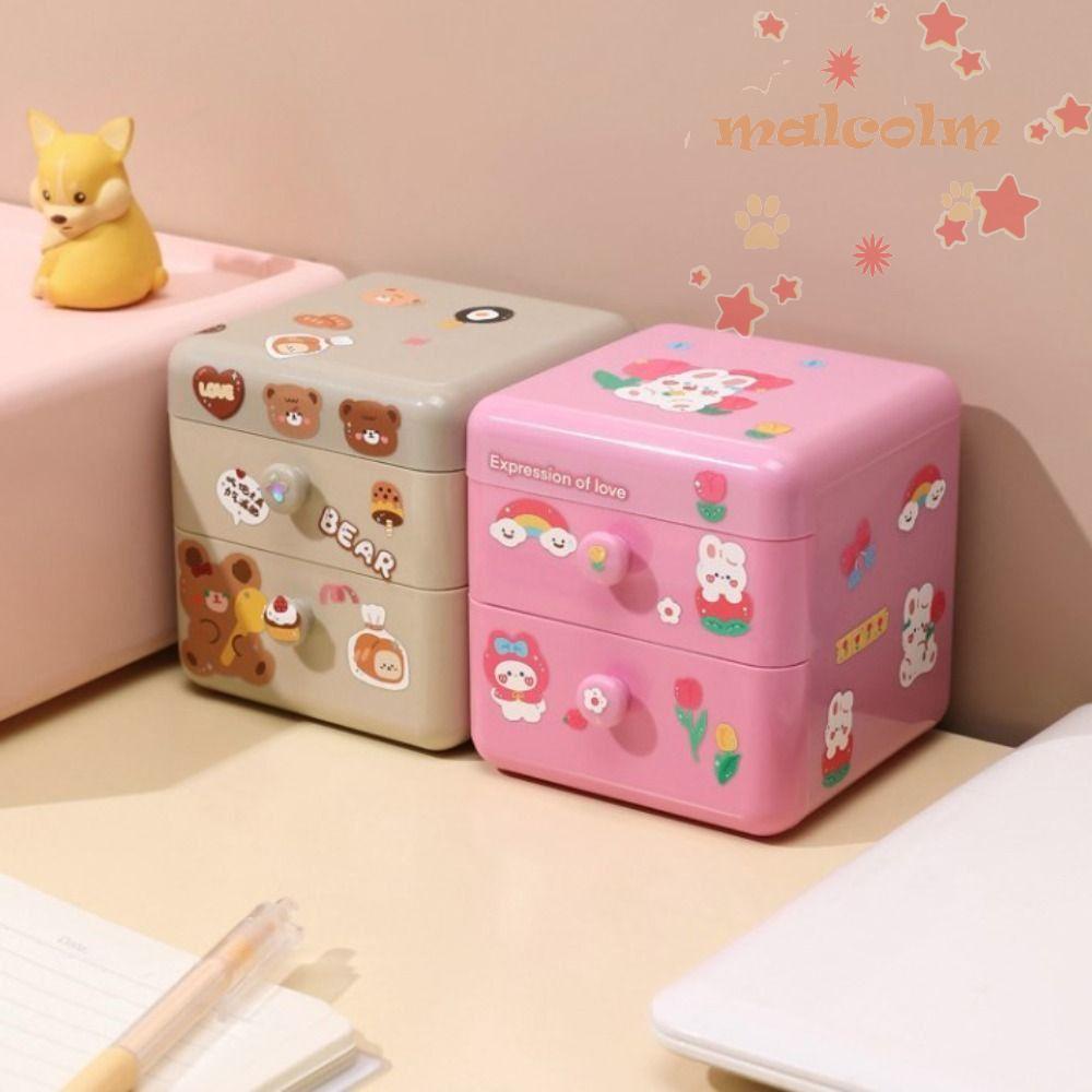 Hộp Nhựa Đựng Trang Sức / Tai Nghe Để Bàn Dạng Ngăn Kéo Dễ Thương
