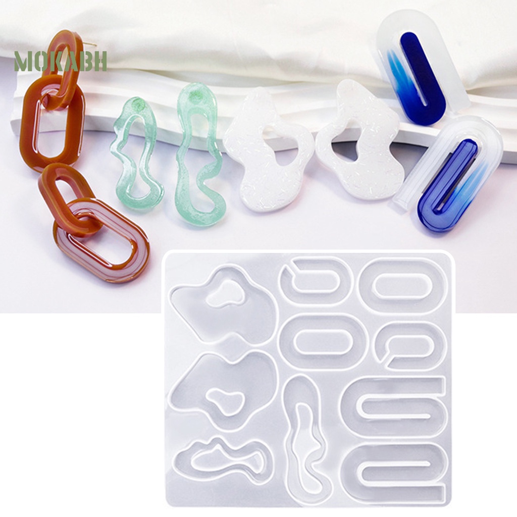 [Mới] Khuôn Silicone Làm Mặt Trang Sức Hình Học Nhiều Hình Dạng Chống Dính Dễ Dàng Tẩy Rửa