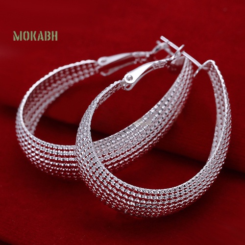 1 Đôi Bông Tai Mạ Bạc Thời Trang Hàn Quốc Dành Cho Nữ