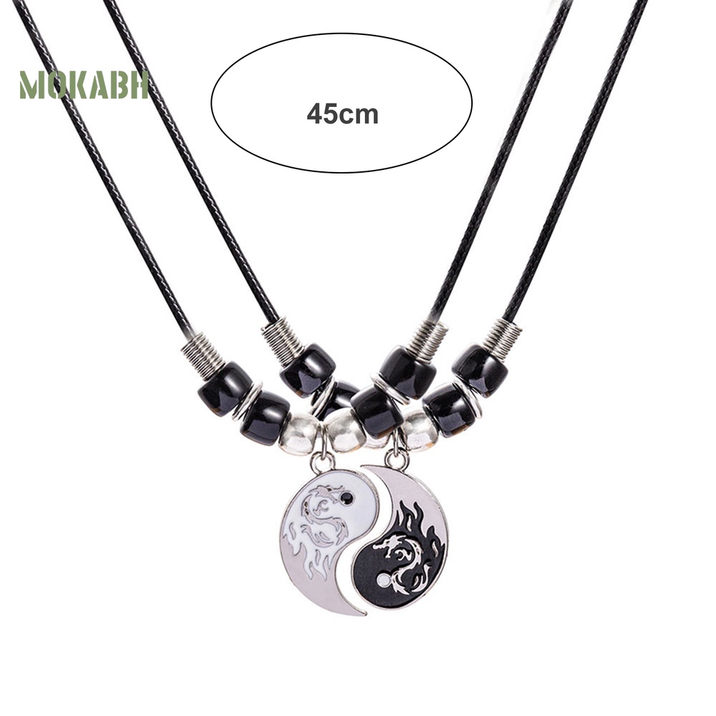 [Mới] Set 2 Dây Chuyền Chuỗi Hạt Mặt Chữ Thập Mạ Điện Không Gây Dị Ứng Trang Sức Cho Cặp Đôi