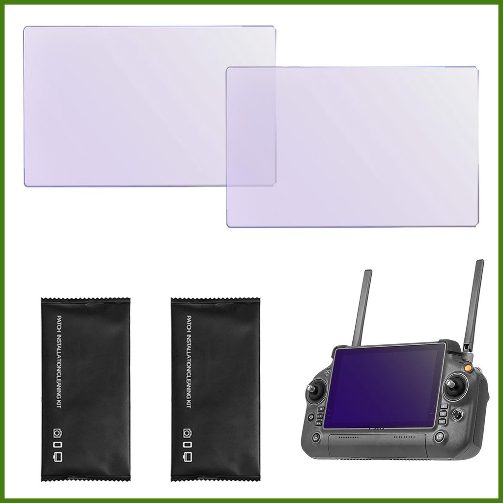 Set 2 Kính Cường Lực Bảo Vệ Mắt Kèm Miếng Dán Màn Hình Cho Điều Khiển Từ Xa DJI RC Plus