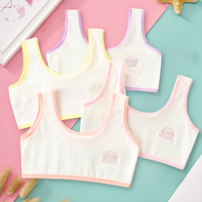 Áo lót vải cotton Trơn Dễ Thương Cho Bé Gái 10-13 Tuổi