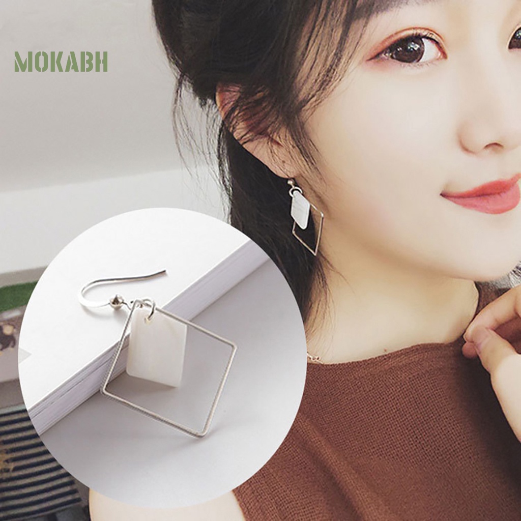 1 Cặp Bông Tai Dáng Dài Hình Vỏ Sò Thời Trang Thanh Lịch Thoải Mái