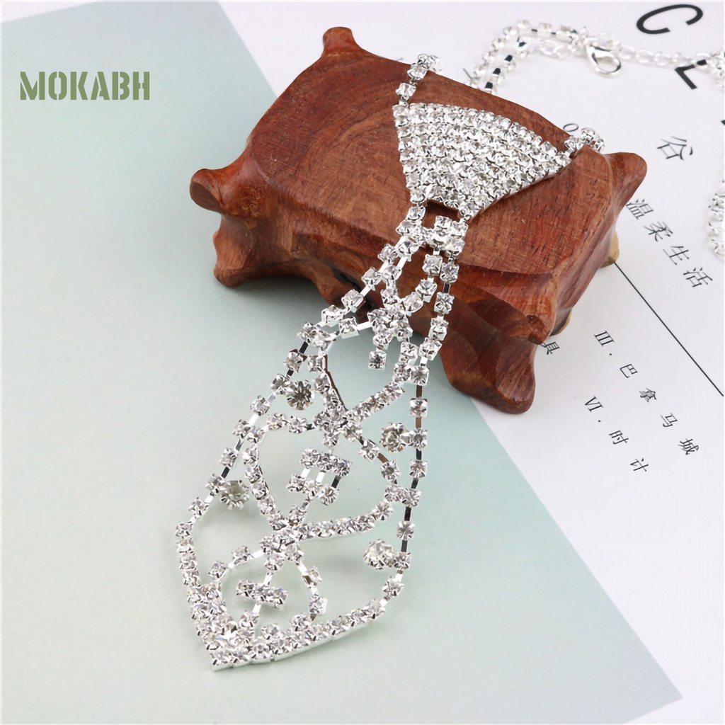 Vòng cổ Mặt Hình Cà Vạt Đính Đá Thời Trang Cho Nam Và Nữ