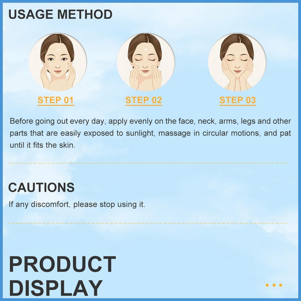 Kem Chống Nắng Vitamin C 40g SPF50 PA Vitamin C Dưỡng Ẩm Bảo Vệ Làn Da