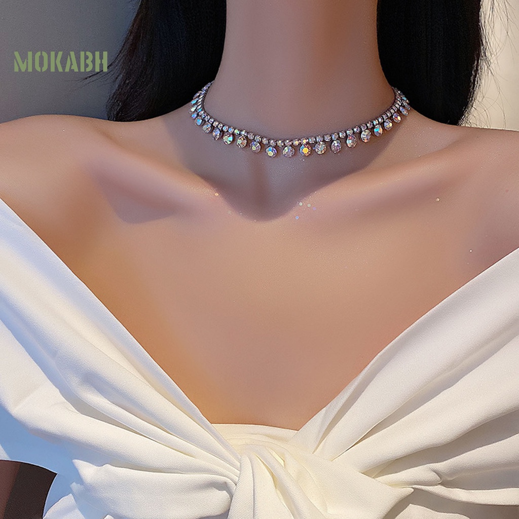 (Hot) Vòng cổ HợP Kim ĐíNh Đá Thanh LịCh