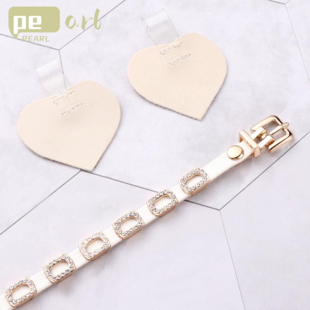 .1 Cặp Dây Buộc Giày Cao Gót Bằng Da PU Màu Trơn