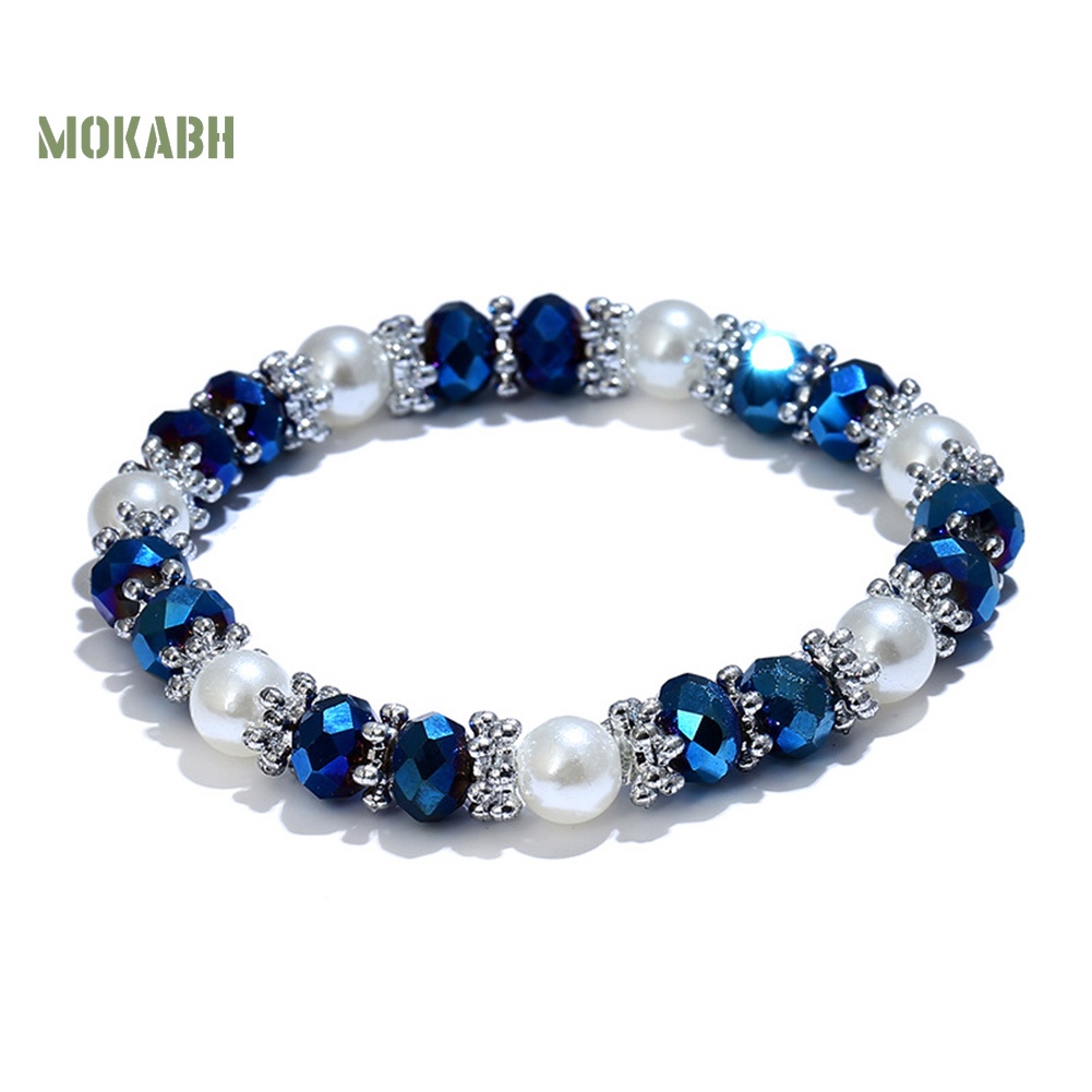 Vòng Tay Chuỗi Hạt Ngọc Trai Giả Nhiều Màu Sắc Lấp Lánh