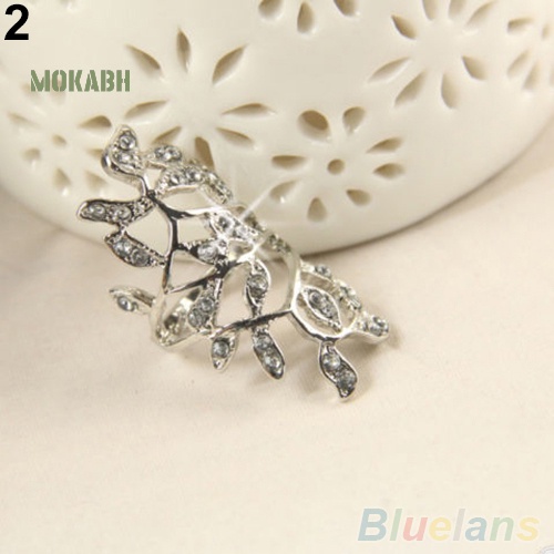 Nhẫn Hình Chiếc Lá Đính Đá Lấp Lánh Thời Trang Cho Nữ