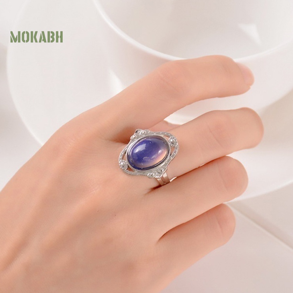 Nhẫn Đổi Màu Theo Tâm Trạng Cổ Điển Có Thể Điều Chỉnh Nhiệt Độ