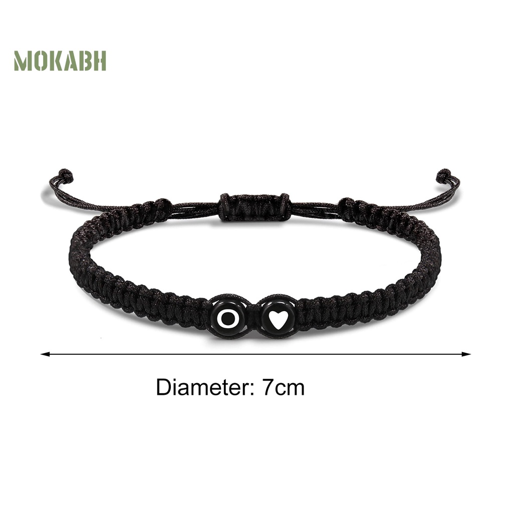 Vòng Tay Dây Thừng Mặt 26 Chữ Cái Handmade Có Thể Điều Chỉnh Cho Cặp Đôi