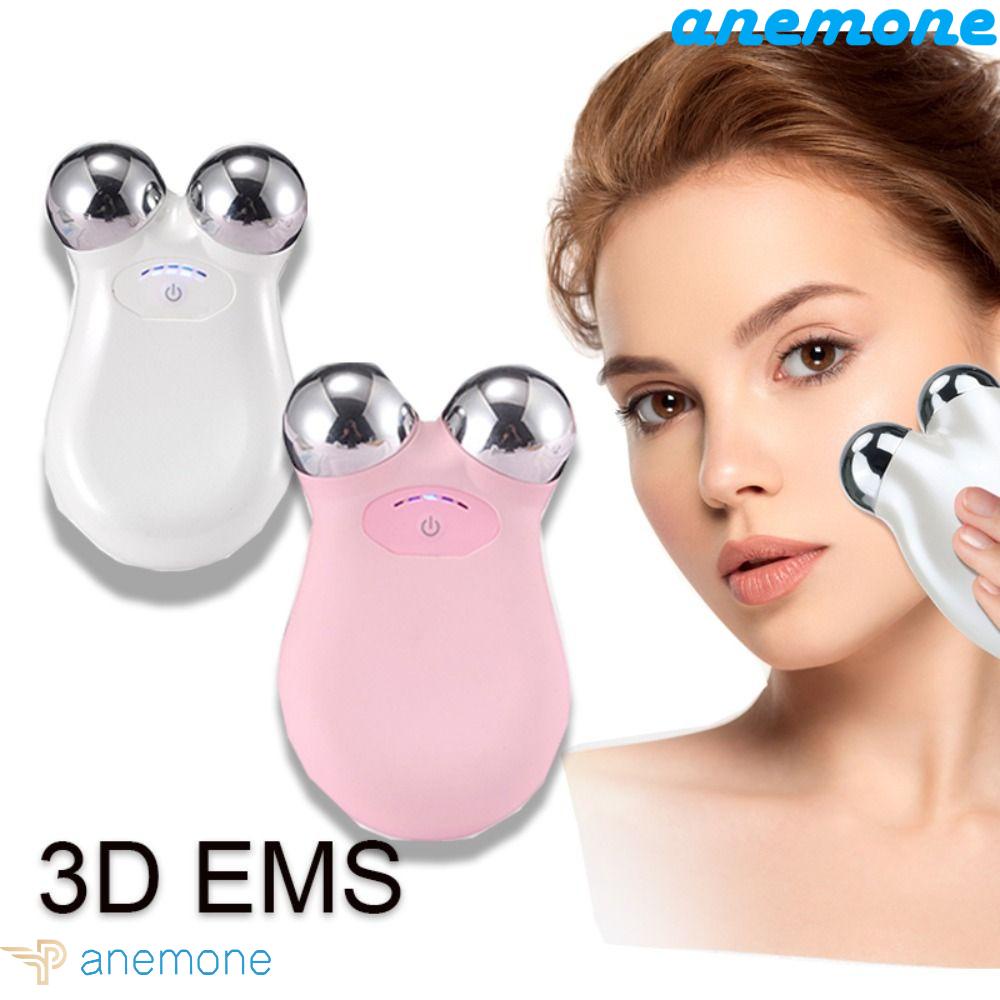 Cây Lăn Mát Xa Mặt 3D Làm Săn Chắc Da Chống Nếp Nhăn EMS Cho Nữ