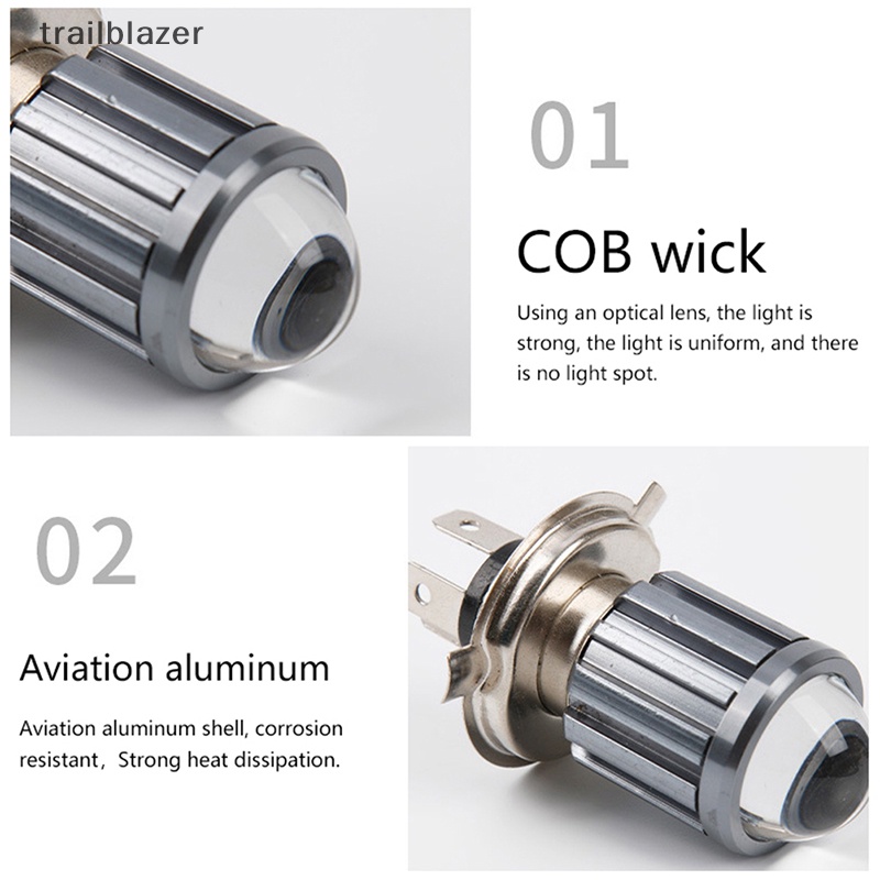 Đèn Pha LED H4 BA20D P15D-25-1 Ánh Sáng Trắng / Vàng Chuyên Dụng Cho Xe Mô Tô