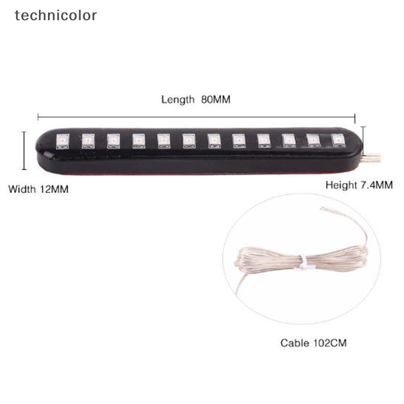 Dải Đèn Tín Hiệu Xi Nhan 12 Bóng Led Chống Nước Màu Hổ Phách Cho Xe Máy