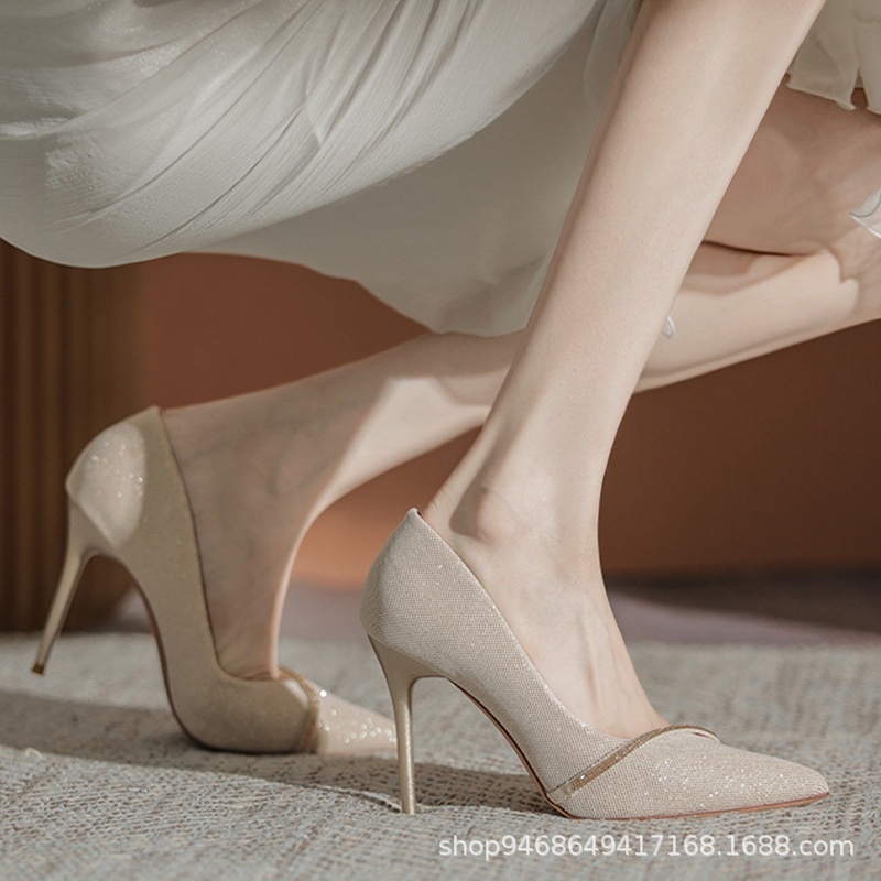 Giày Cao Gót Mũi Nhọn Thiết Kế Mới Quyến Rũ Thời Trang Dành Cho Nữ