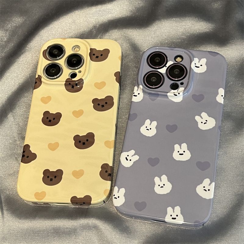 Ốp Lưng Hình Gấu Đáng Yêu Cho iPhone137 14pro / 7811 8P Apple EAE9
