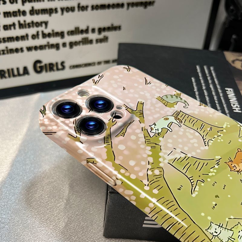 Ốp Điện Thoại Họa Tiết Mèo Máy Dễ Thương Cho Iphone xs 1213 Promax WMN1 Xr 11 14