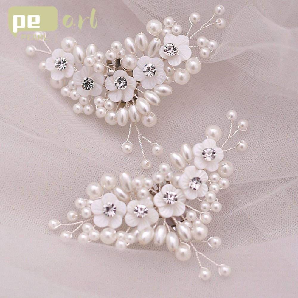 .1 Cặp Ghim Cài Áo Hình Vỏ Sò / Hoa Mận Đính Đá Lấp Lánh