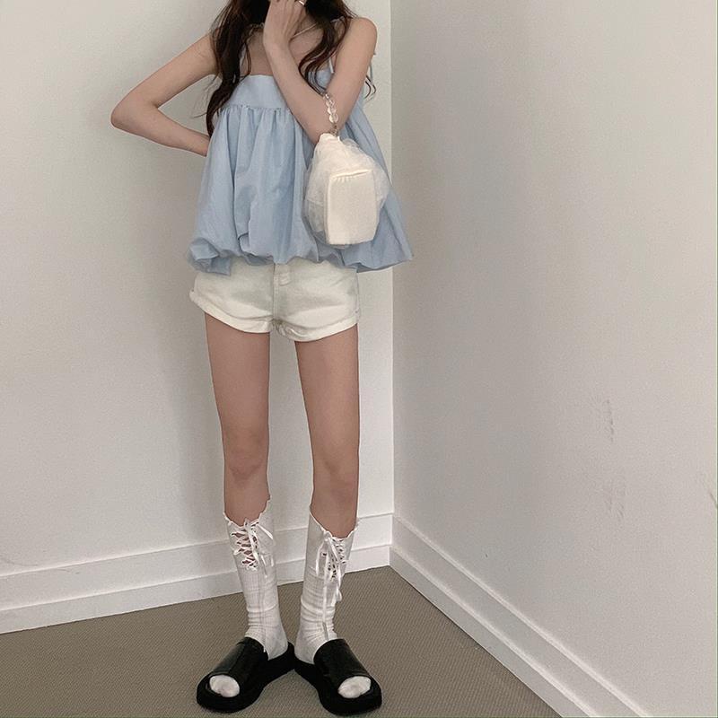 Cozok Áo Sát Nách Dáng Rộng Màu Sắc Ngọt Ngào Quyến Rũ Cho Nữ