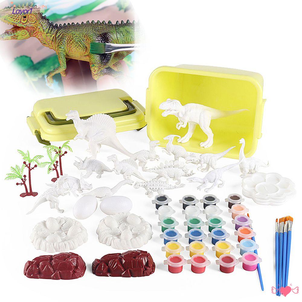 Layor1 1 Bộ Mô Hình Trứng Khủng Long Đồ Chơi Đủ Màu