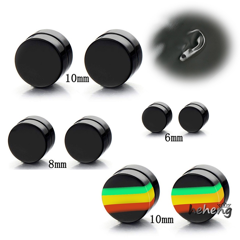 1 Đôi Bông Tai Nam Châm Tròn Acrylic Đơn Giản Không Xỏ Lỗ Bằng Acrylic Đẹp Mắt Không Cần Xỏ Lỗ Dành Cho Nam Nữ