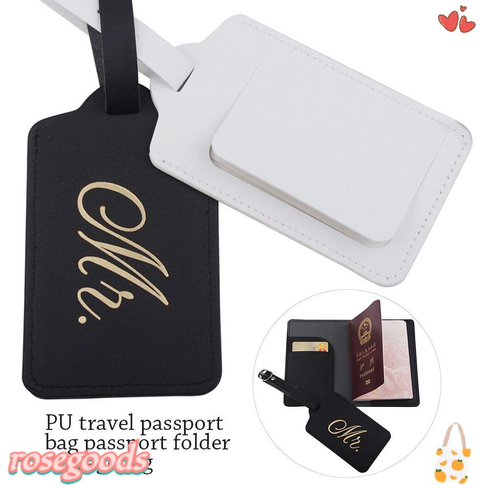 Ví Da PU Đựng Hộ Chiếu In Hình Hoa Hồng