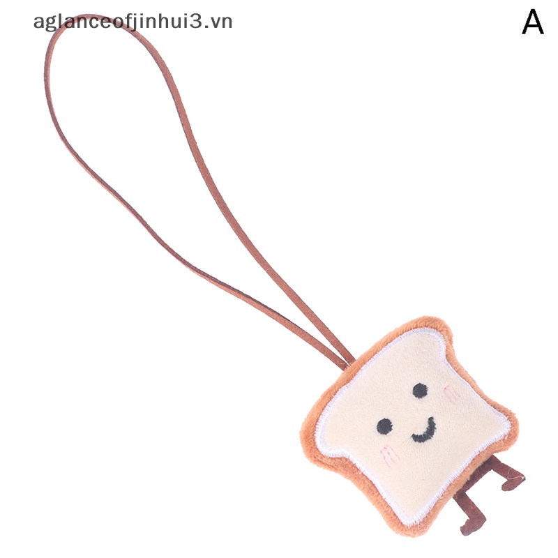 ~ Afhvn ~ Nhãn Dán Trang Trí Túi Xách / Móc Khóa Hình Bánh Mì / Trứng / Bình Sữa Chống Thất Lạc