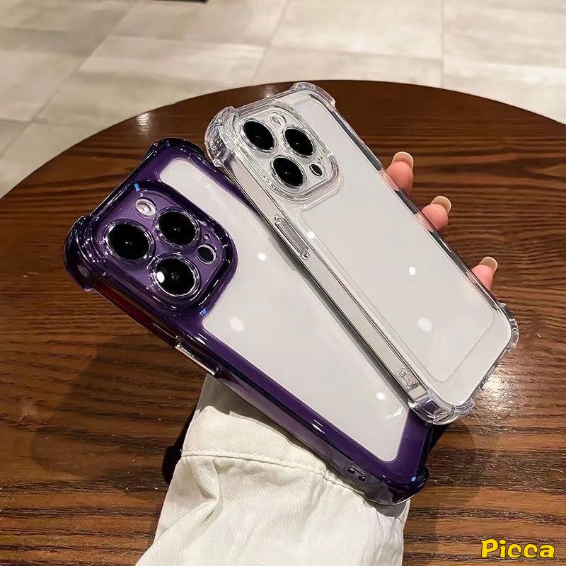 Ốp Điện Thoại TPU Mềm Chống Sốc Mạ Viền 4 Góc Sang Trọng Cho IPhone 7 8 Plus 14 11 12 13 Pro MAX XR X XS MAX