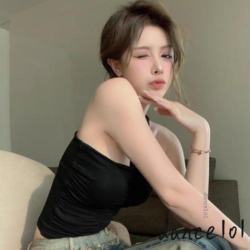 Áo Khiêu Vũ 1O1 Hai Dây Ôm Dáng Màu Trơn Cho Nữ