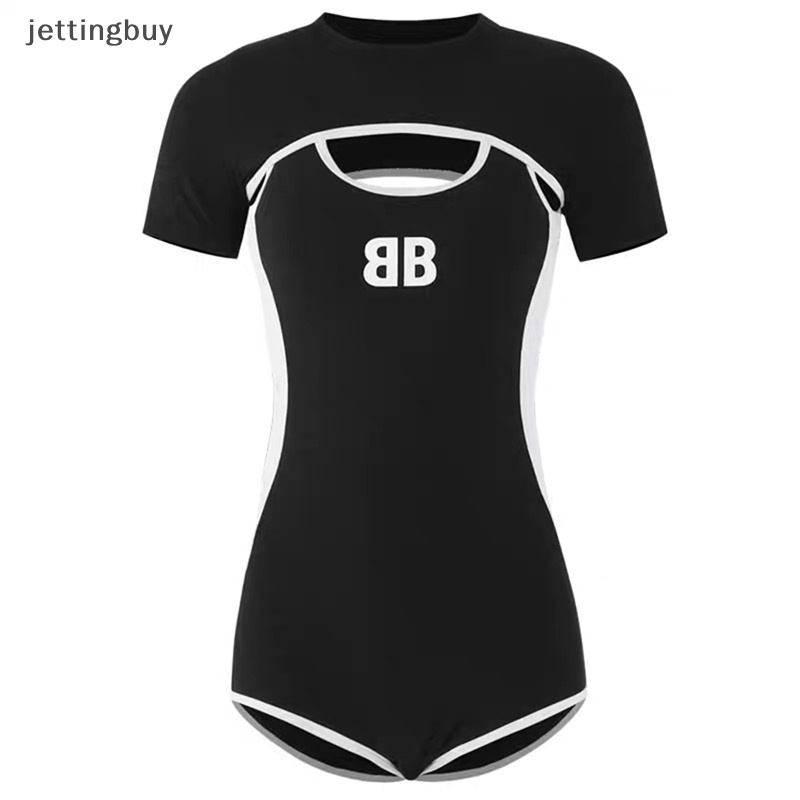 Bộ Đồ Bơi Một Mảnh Tay Ngắn Nâng Ngực Phong Cách Cổ Điển Gợi Cảm Cho Nữ