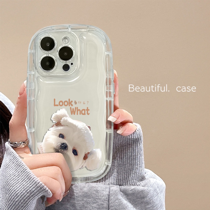 Ốp Điện Thoại Silicone Mềm Trong Suốt Chống Sốc In Hình Chú Chó Dễ Thương Cho IPhone 14 13 12 11 Pro Max XS X XR 8 + 7 Plus