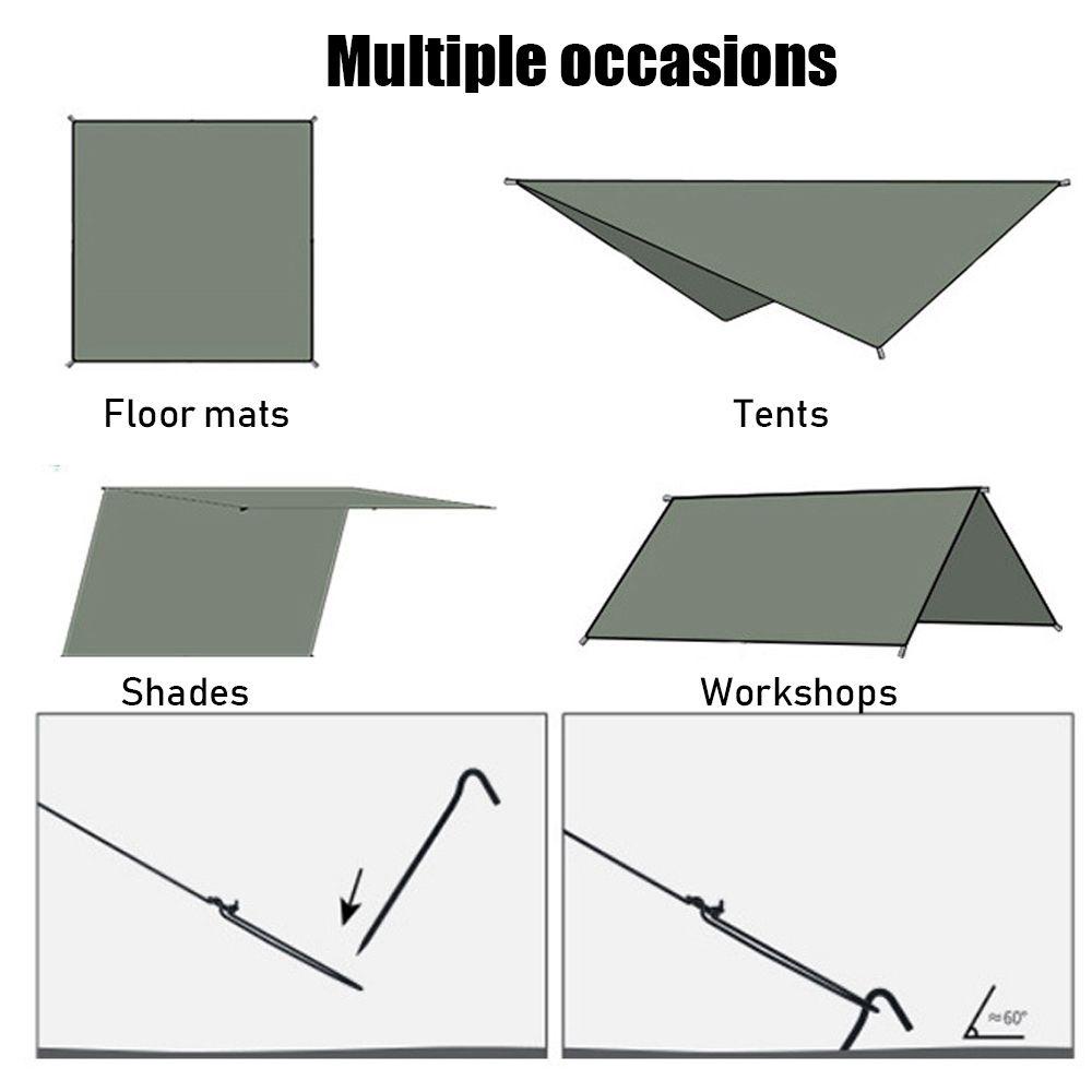 SHOUHOU Võng Cắm Trại Chống Nắng Chống Thấm Nước Awning Di động Dễ Sử Dụng Chống Mưa Chống Tia Cực Tím