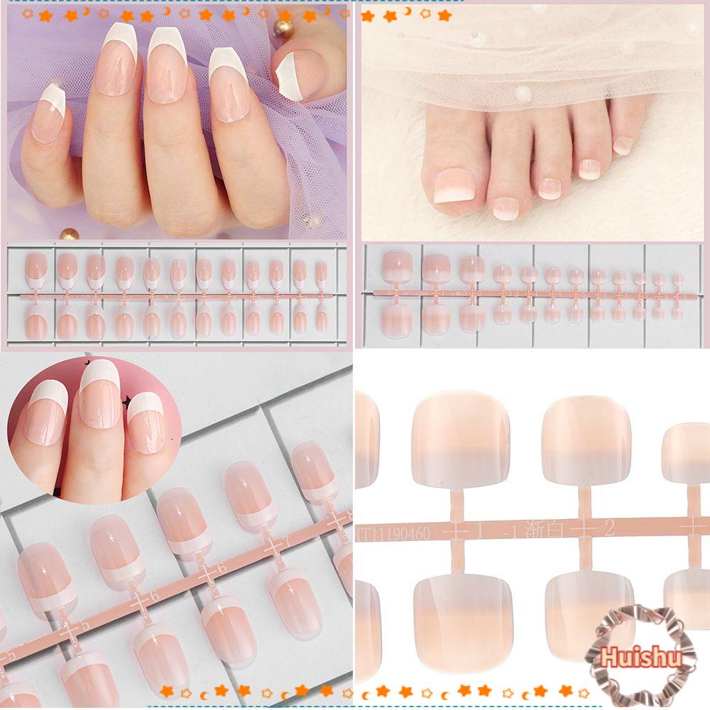 Móng Tay Giả 5 Kiểu Màu Hồng Nhạt Phong Cách Cổ Điển