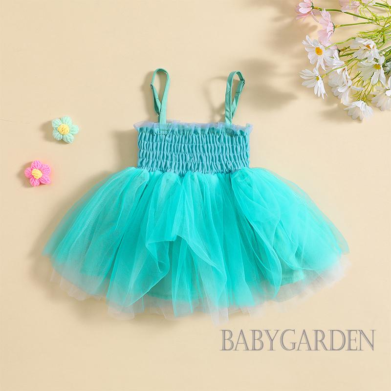 Đầm Công Chúa Dáng Chữ A Màu Trơn Không Tay Thời Trang Mùa Hè Cho Bé Gái 0-3 Tuổi