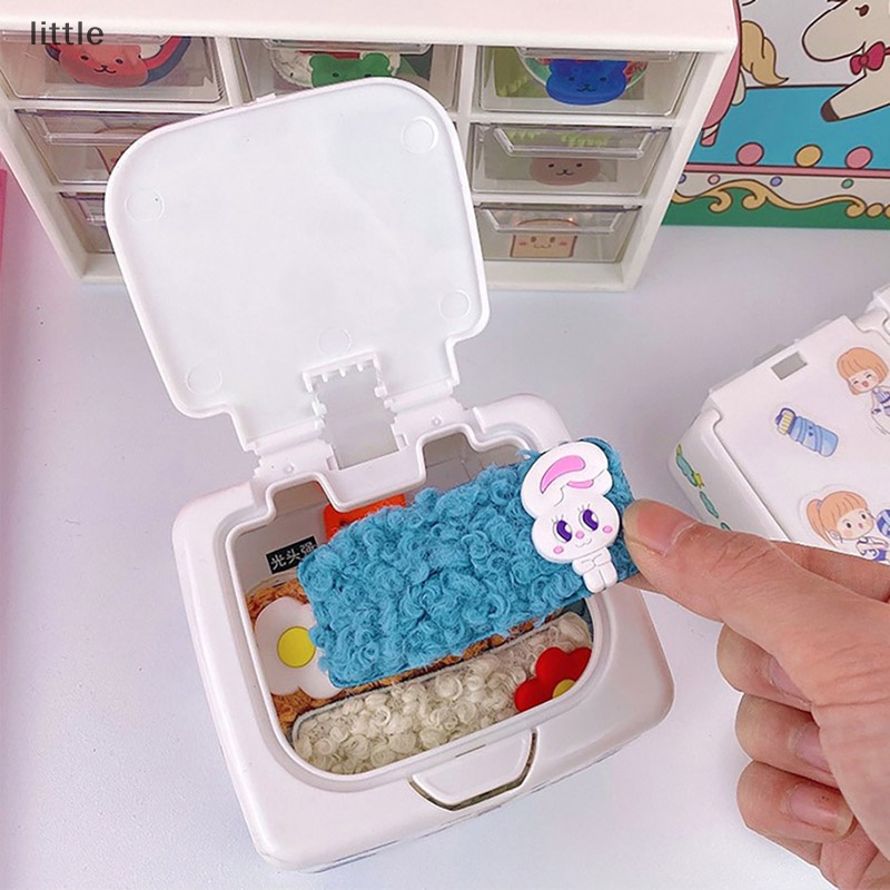 Hộp Đựng Trang Sức Để Bàn Có Nắp Bằng Nhựa Họa Tiết Dễ Thương
