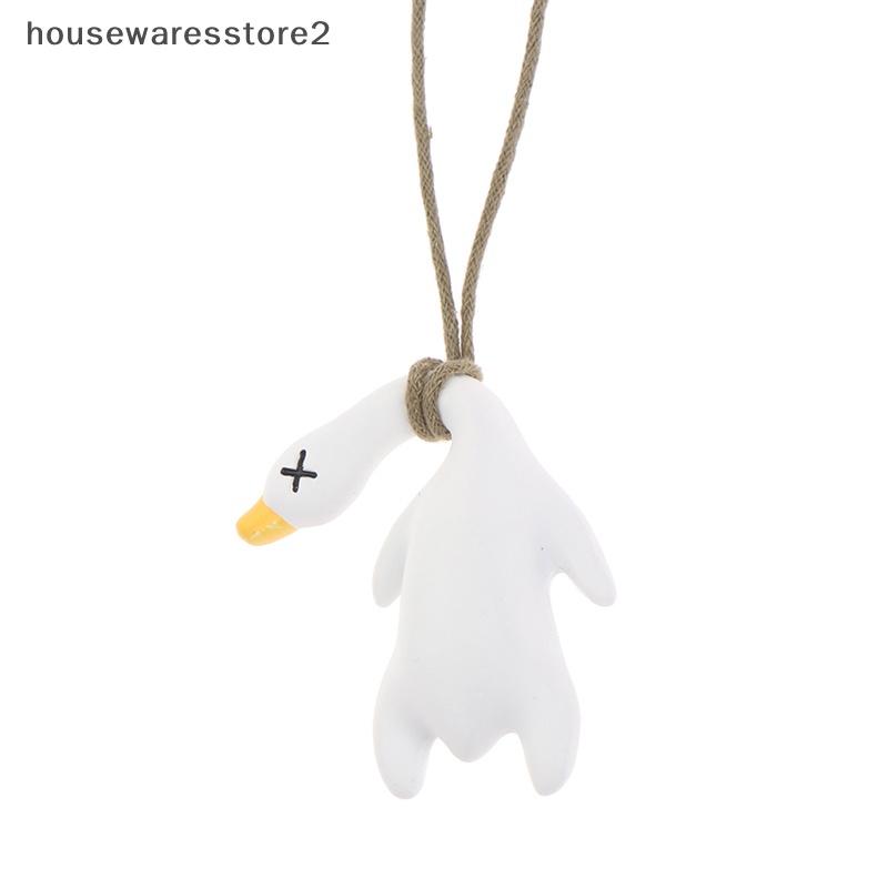 Bộ 2 Phụ Kiện Treo Trang Trí Xe Hơi Hình Chú Vịt Xích Đu Vui Nhộn