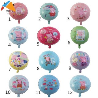 1 bong bóng lá nhôm hình heo peppa 18inch trang trí tiệc