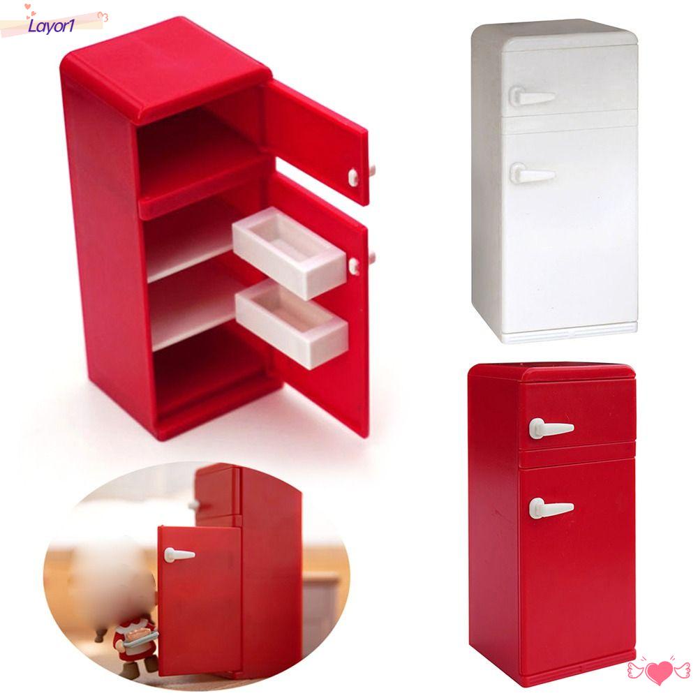 Mô Hình Tủ Lạnh Trang Trí Nhà Búp Bê LAYOR1 Tỉ Lệ 1: 12