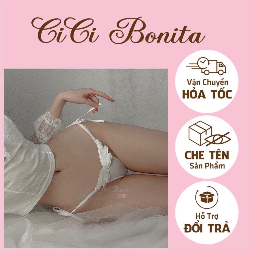 Quần lót cao cấp- cánh thiên thần, cánh dơi 2 kiểu trắng đen siêu xinh QL27 CICI BONITA HCM