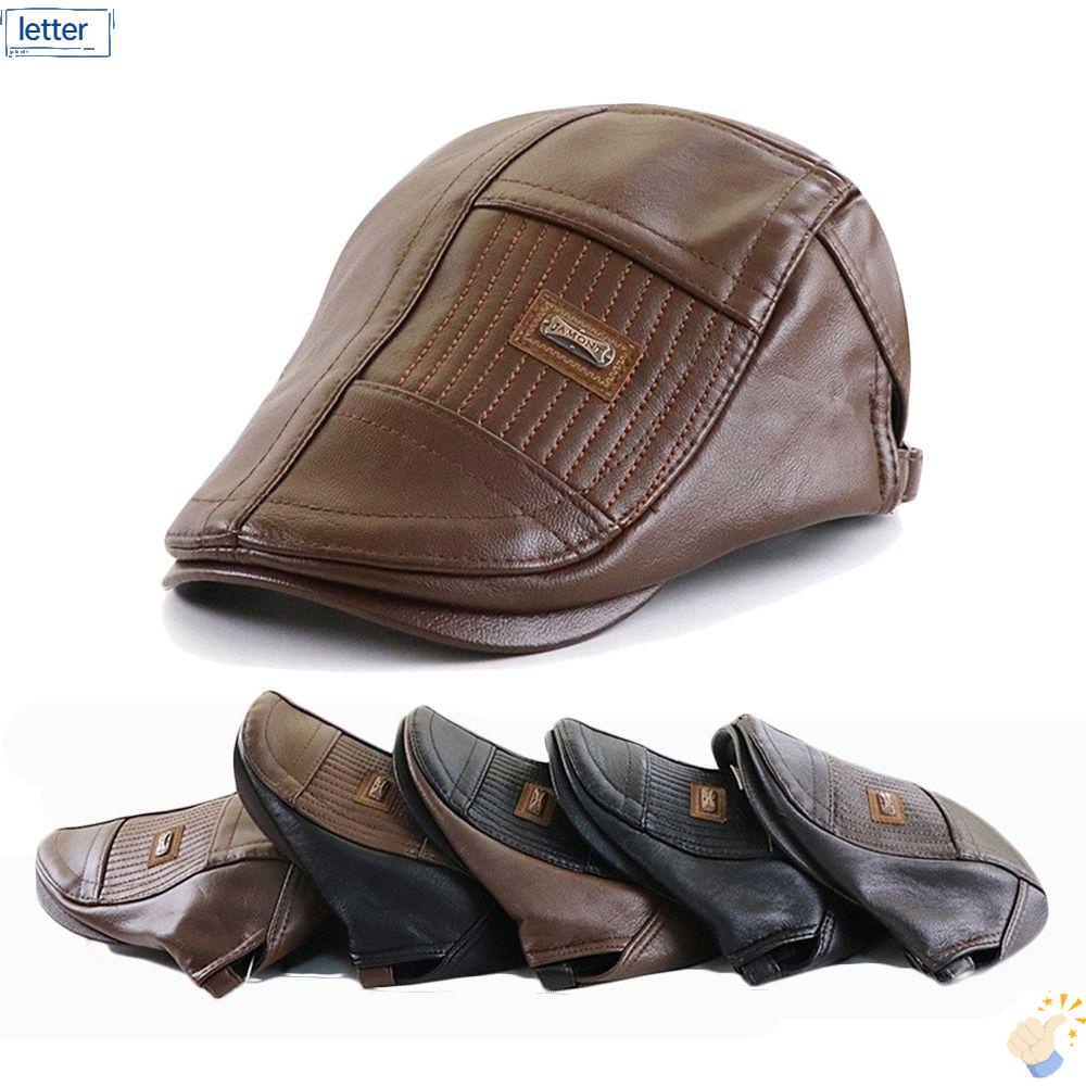 Mũ Beret Bằng Da PU Lót Nhung Chống Nắng Thời Trang